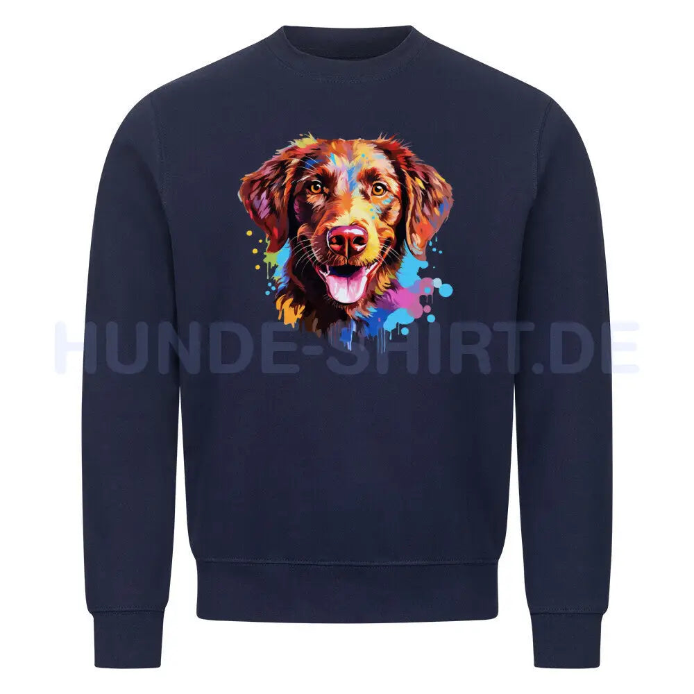 Premium Sweatshirt "Chesapeake Bay Retriever Paint" Navy Blue – hunde-shirt.de