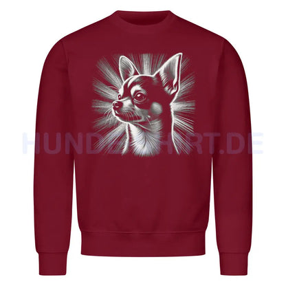 Premium Sweatshirt "Chihuahua - Shine" Burgunder – hunde-shirt.de