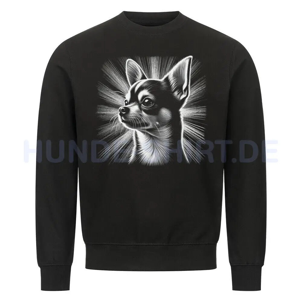 Premium Sweatshirt "Chihuahua - Shine" Schwarz – hunde-shirt.de