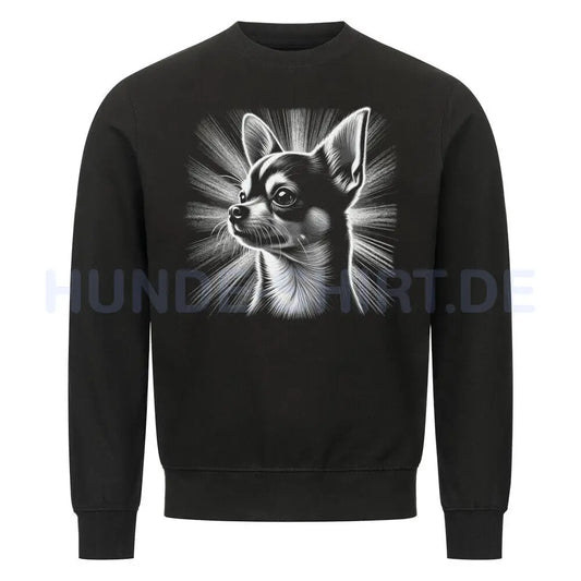 Premium Sweatshirt "Chihuahua - Shine" Schwarz – hunde-shirt.de