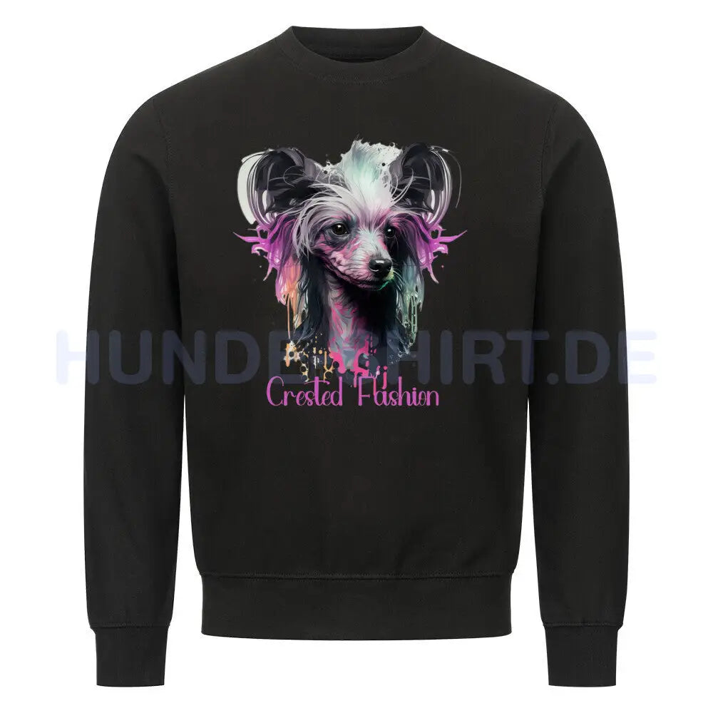 Premium Sweatshirt "Chinese Crested - Fashion" Schwarz – hunde-shirt.de