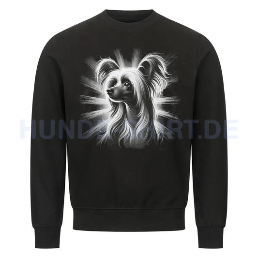 Premium Sweatshirt "Chinese Crested - Shine" Schwarz – hunde-shirt.de