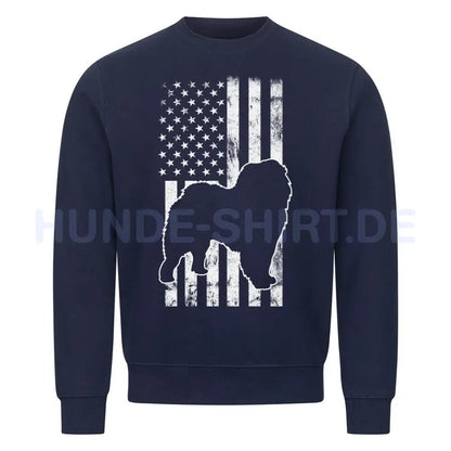 Premium Sweatshirt "Chow-Chow - Flag" Navy Blue – hunde-shirt.de