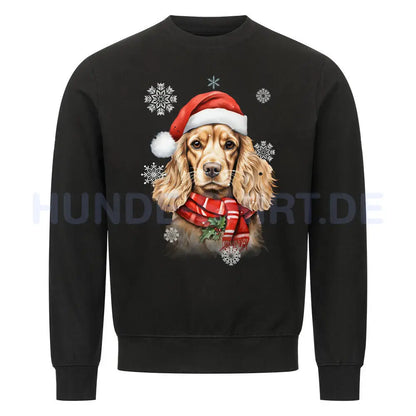 Premium Sweatshirt "Cocker Christmas" Schwarz – hunde-shirt.de