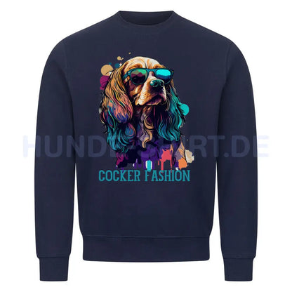 Premium Sweatshirt "Cocker Spaniel - Fashion" Navy Blue – hunde-shirt.de