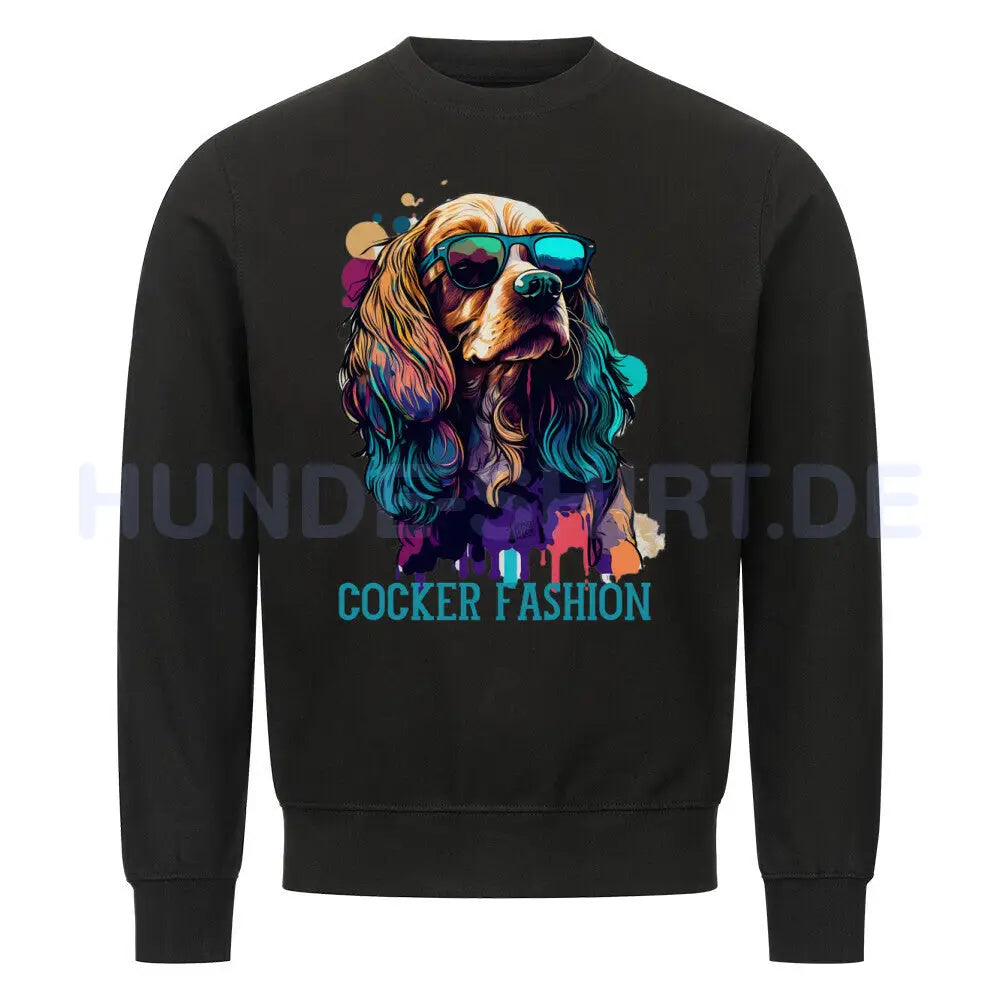 Premium Sweatshirt "Cocker Spaniel - Fashion" Schwarz – hunde-shirt.de