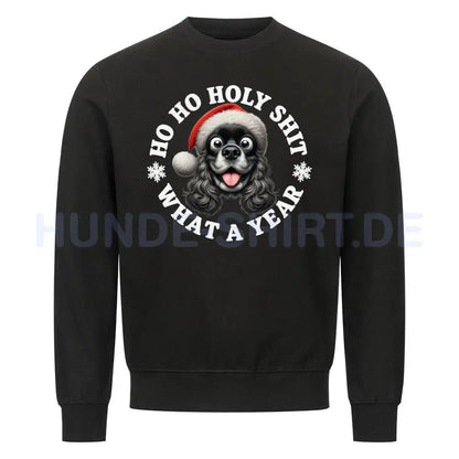 Premium Sweatshirt "Cocker Spaniel ( schwarz ) - HO HO..." – hunde-shirt.de