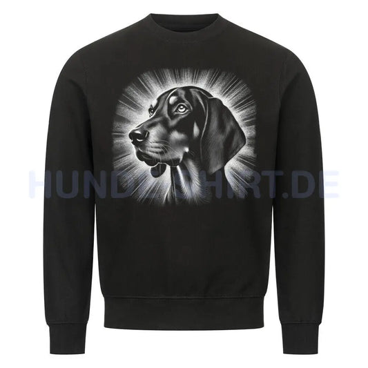 Premium Sweatshirt "Coonhound - Black & Tan" Schwarz – hunde-shirt.de