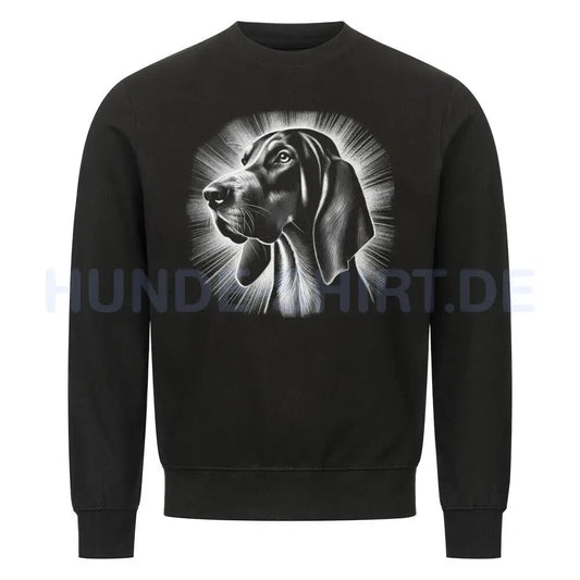 Premium Sweatshirt "Coonhound Bluetick - Shine" Schwarz – hunde-shirt.de