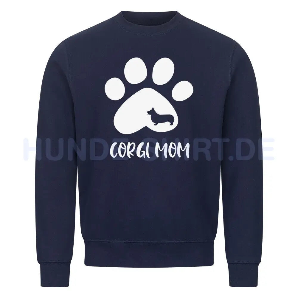 Premium Sweatshirt "Corgi - MOM" Navy Blue – hunde-shirt.de