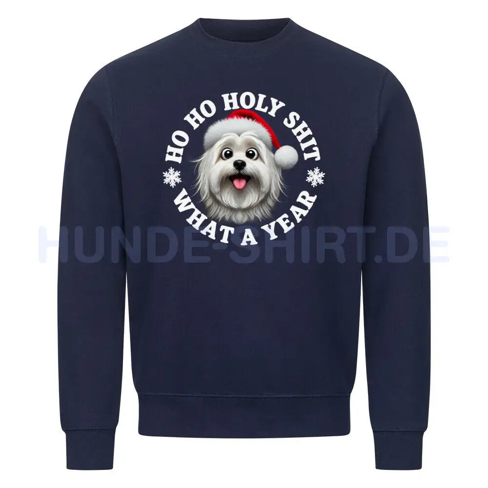 Premium Sweatshirt "Coton de Tuléar - HO HO..." Navy Blue – hunde-shirt.de