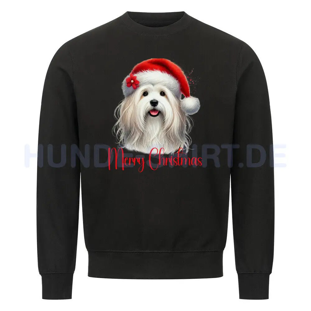 Premium Sweatshirt "Coton de Tuléar - Merry Christmas" Schwarz – hunde-shirt.de