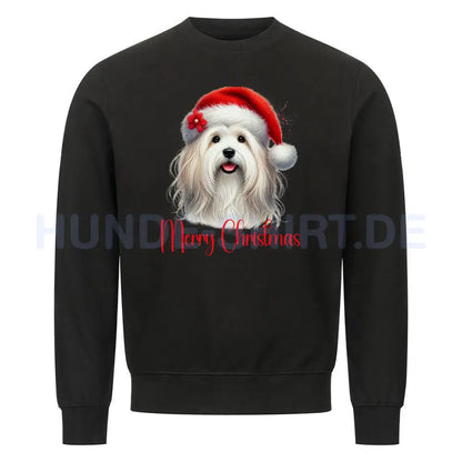 Premium Sweatshirt "Coton de Tuléar - Merry Christmas" Schwarz – hunde-shirt.de