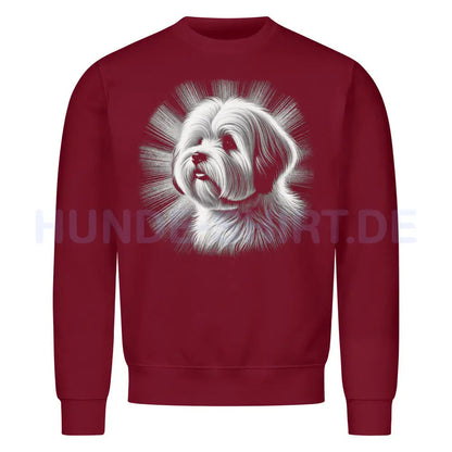 Premium Sweatshirt "Coton de Tuléar - Shine" Burgunder – hunde-shirt.de