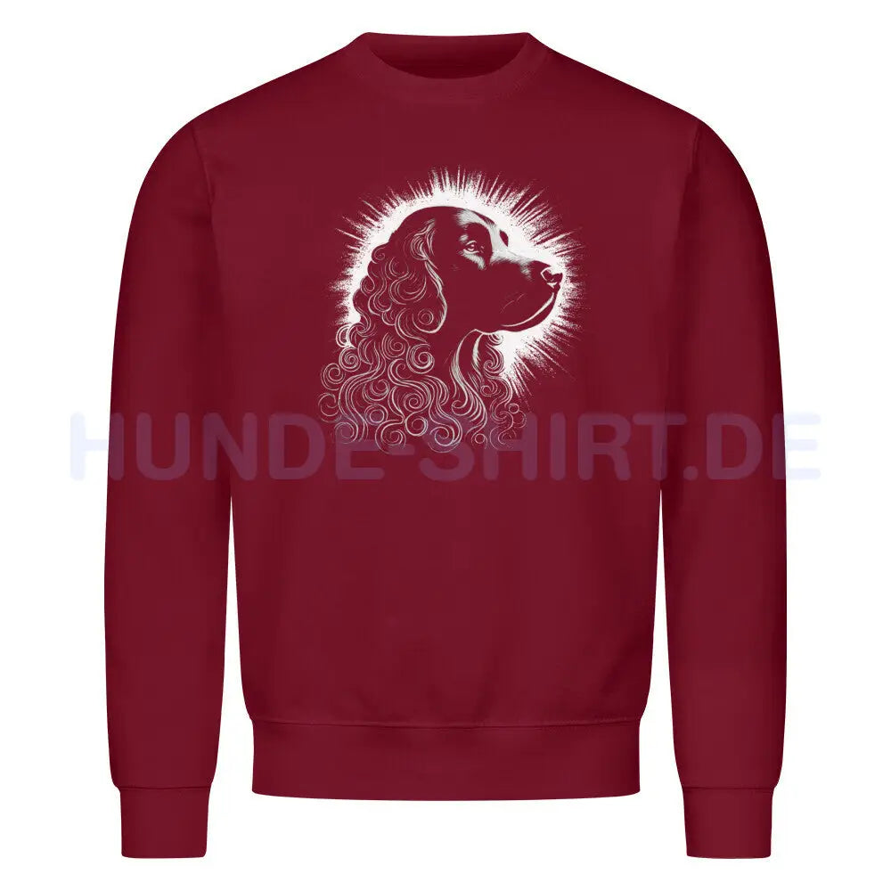 Premium Sweatshirt "Curly Coated Retriever Shine! Burgunder – hunde-shirt.de