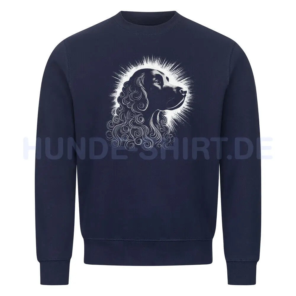 Premium Sweatshirt "Curly Coated Retriever Shine! Navy Blue – hunde-shirt.de