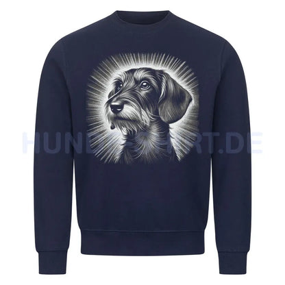 Premium Sweatshirt "Dackel ( Rauhhaar ) - Shine" Navy Blue – hunde-shirt.de