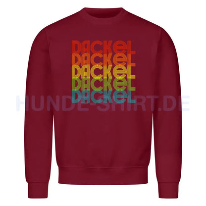 Premium Sweatshirt "Dackel - RETRO" Burgunder – hunde-shirt.de