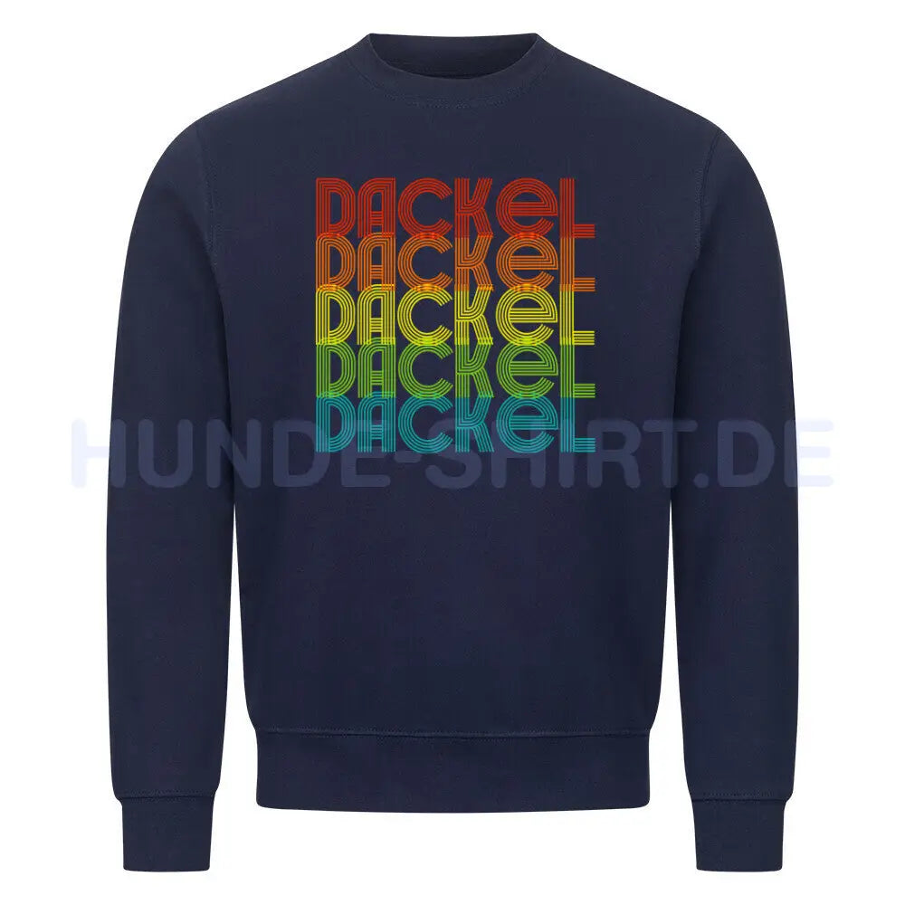 Premium Sweatshirt "Dackel - RETRO" Navy Blue – hunde-shirt.de