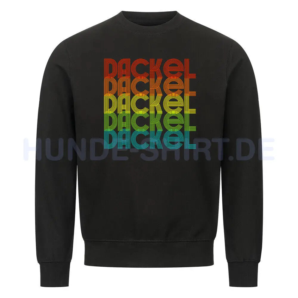 Premium Sweatshirt "Dackel - RETRO" Schwarz – hunde-shirt.de