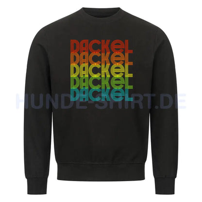 Premium Sweatshirt "Dackel - RETRO" Schwarz – hunde-shirt.de