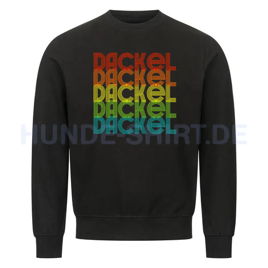 Premium Sweatshirt "Dackel - RETRO" Schwarz – hunde-shirt.de