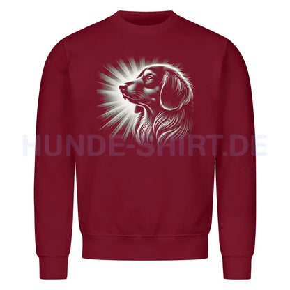 Premium Sweatshirt "Dackel - Shine" Burgunder – hunde-shirt.de