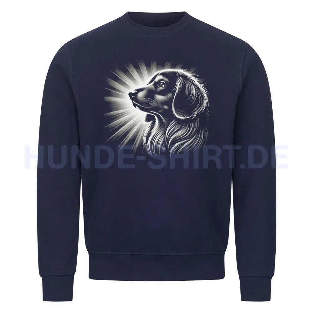 Premium Sweatshirt "Dackel - Shine" Navy Blue – hunde-shirt.de