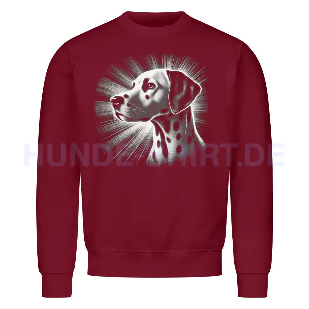 Premium Sweatshirt "Dalmatiner - Shine" Burgunder – hunde-shirt.de