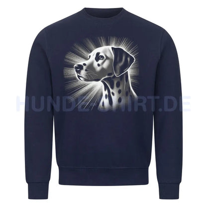 Premium Sweatshirt "Dalmatiner - Shine" Navy Blue – hunde-shirt.de