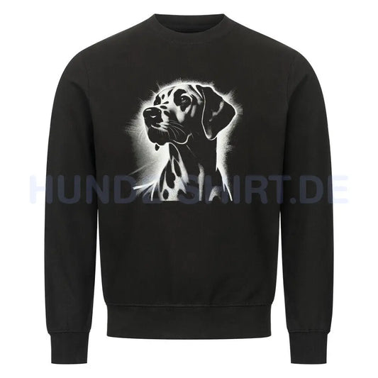 Premium Sweatshirt "Dalmatiner Shine" Schwarz – hunde-shirt.de