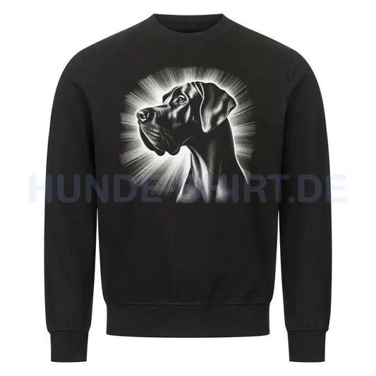 Premium Sweatshirt "Deutsche Dogge - Shine" Schwarz – hunde-shirt.de