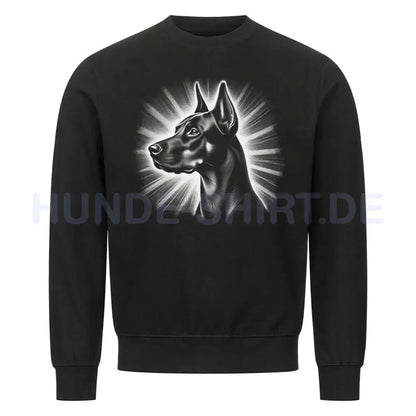 Premium Sweatshirt "Deutscher Pinscher - Shine" Schwarz – hunde-shirt.de