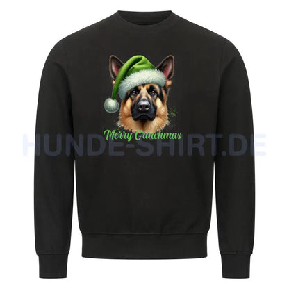 Premium Sweatshirt "Deutscher Schäferhund - Merry Grinchmas" Schwarz – hunde-shirt.de