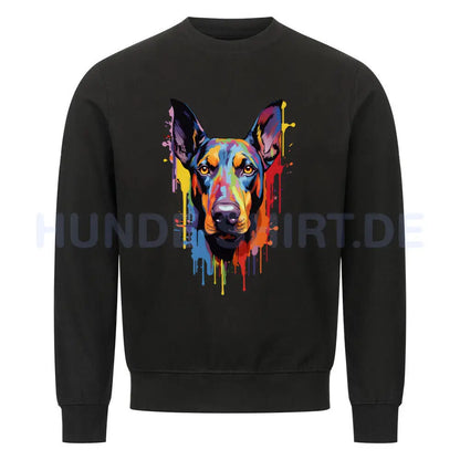 Premium Sweatshirt "Dobermann Paint" Schwarz – hunde-shirt.de