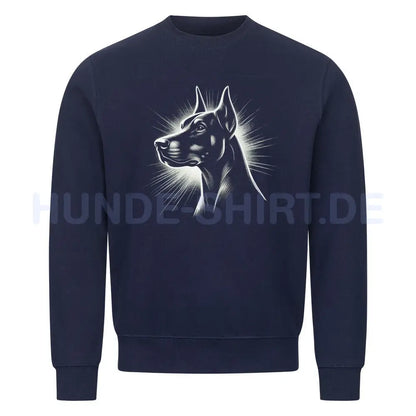 Premium Sweatshirt "Dobermann Shine" Navy Blue – hunde-shirt.de