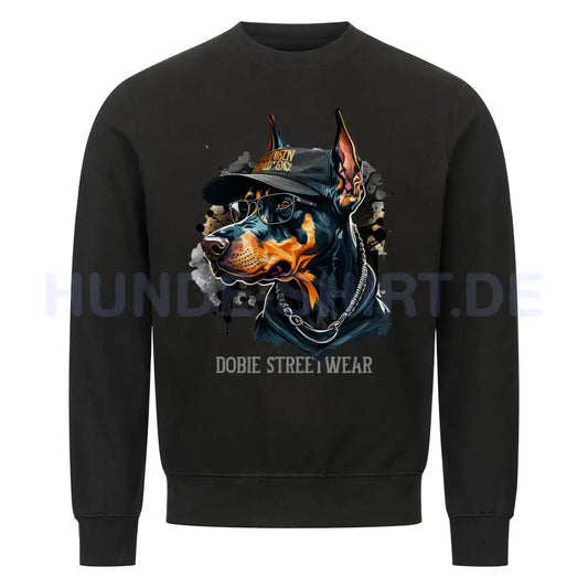 Premium Sweatshirt "Dobermann - Streetwear" Schwarz – hunde-shirt.de