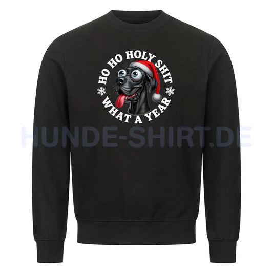 Premium Sweatshirt "Dogge - HO HO..." Schwarz – hunde-shirt.de