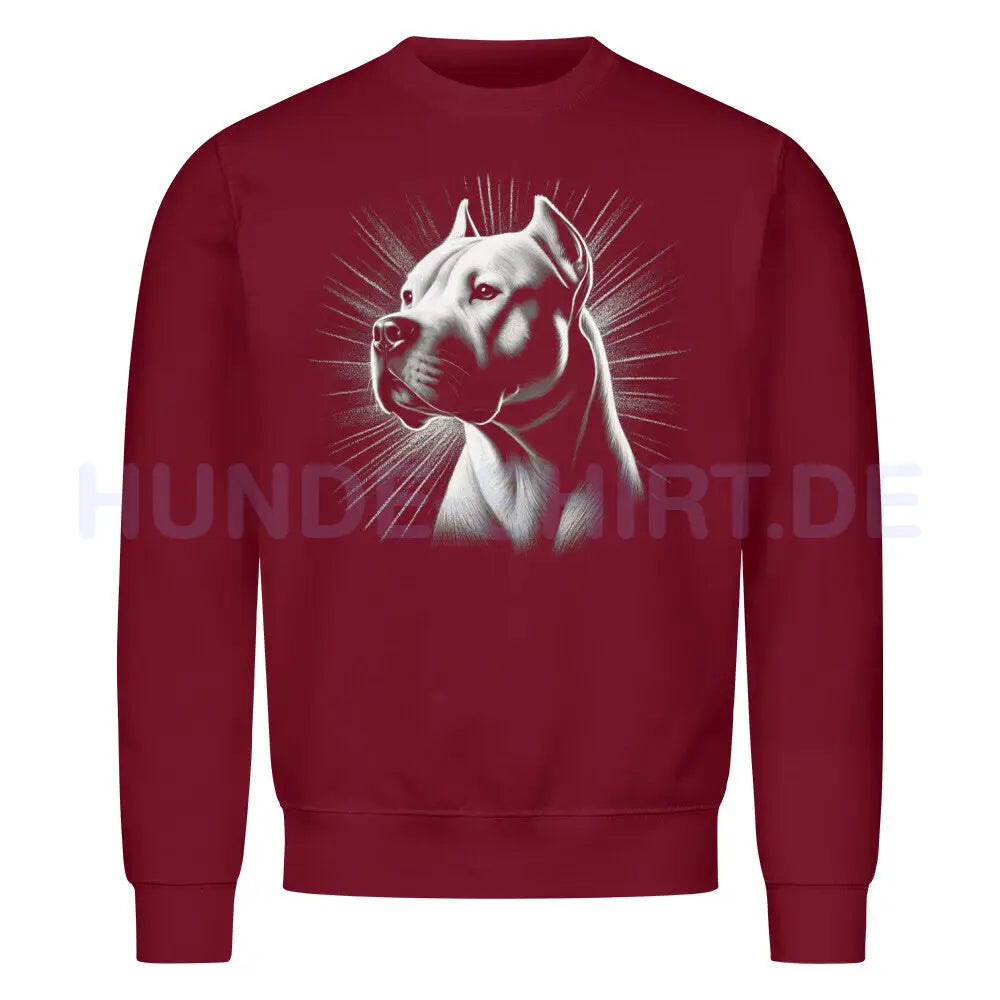 Premium Sweatshirt "Dogo Argentino - Bright 2" Burgunder – hunde-shirt.de