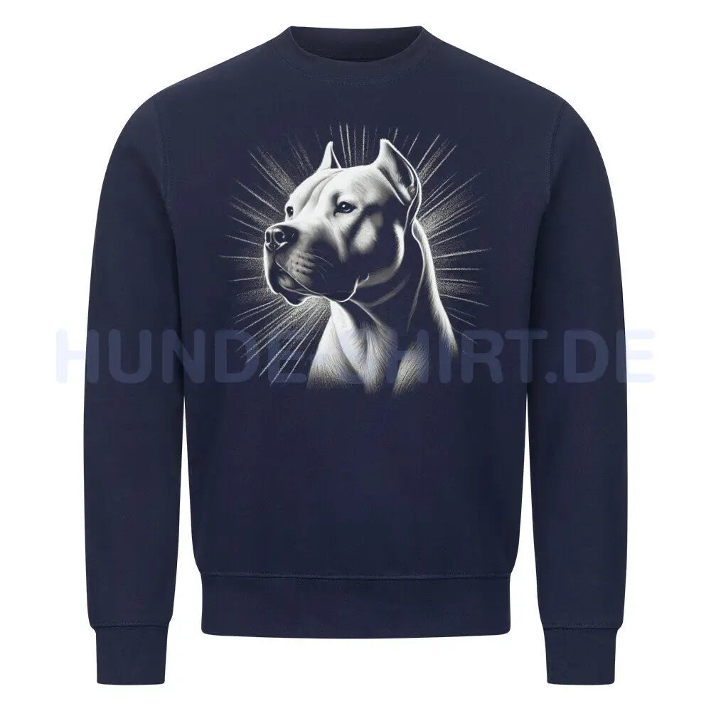 Premium Sweatshirt "Dogo Argentino - Bright 2" Navy Blue – hunde-shirt.de