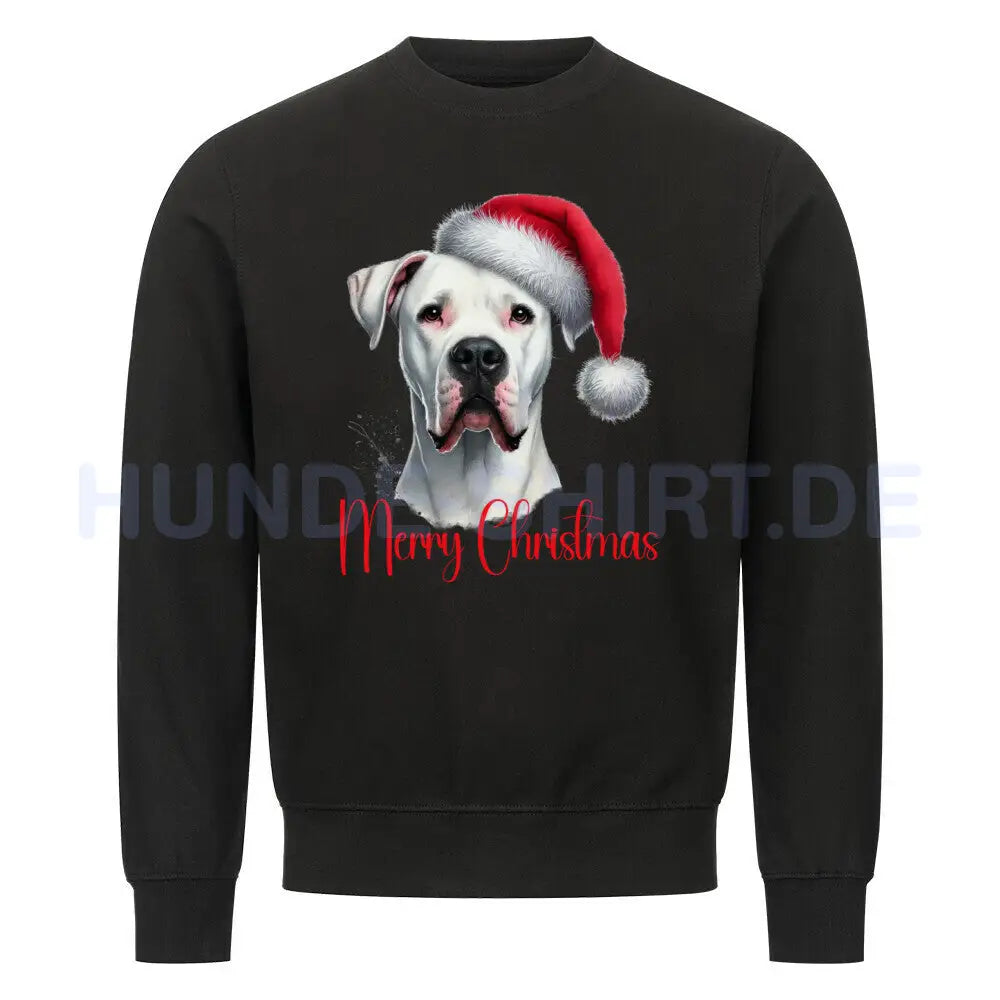 Premium Sweatshirt "Dogo Argentino - Merry Christmas" Schwarz – hunde-shirt.de