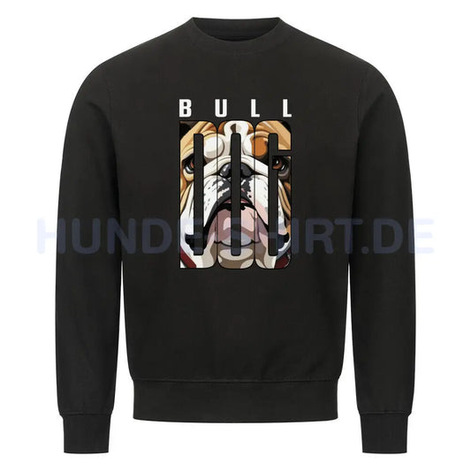 Premium Sweatshirt "English Bulldog - Face" Schwarz – hunde-shirt.de