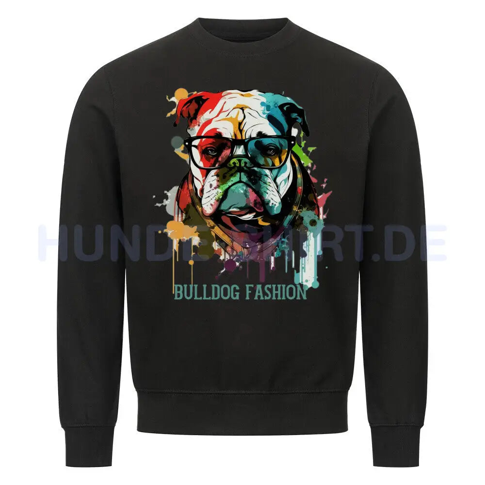 Premium Sweatshirt "English Bulldog - Fashion" Schwarz – hunde-shirt.de