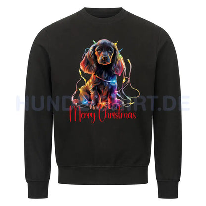 Premium Sweatshirt "English Cocker - Funny Christmas" Schwarz – hunde-shirt.de