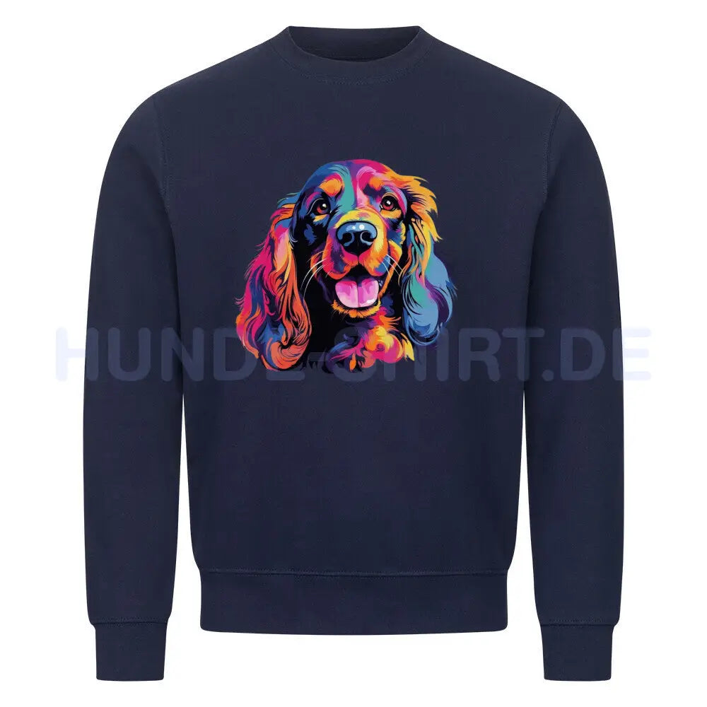 Premium Sweatshirt "English Cocker Paint" Navy Blue – hunde-shirt.de