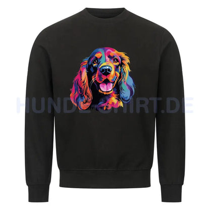 Premium Sweatshirt "English Cocker Paint" Schwarz – hunde-shirt.de