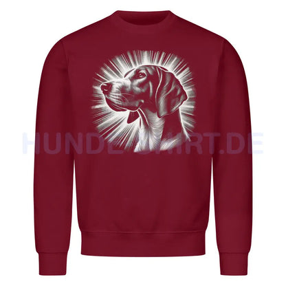 Premium Sweatshirt "English Foxhound - Shine" Burgunder – hunde-shirt.de