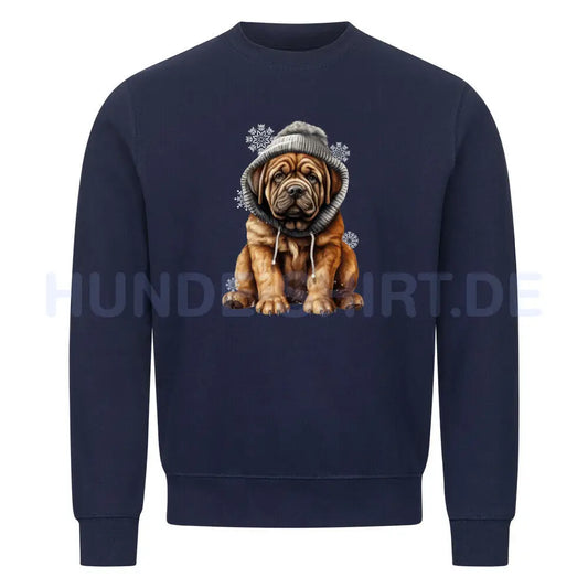 Premium Sweatshirt "English Mastiff - Frost" Navy Blue – hunde-shirt.de