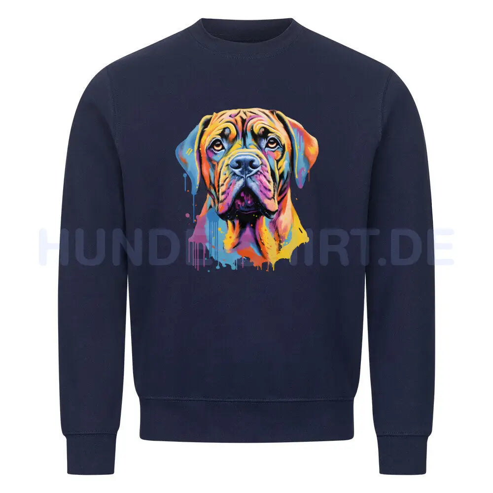 Premium Sweatshirt "English Mastiff - Paint" Navy Blue – hunde-shirt.de