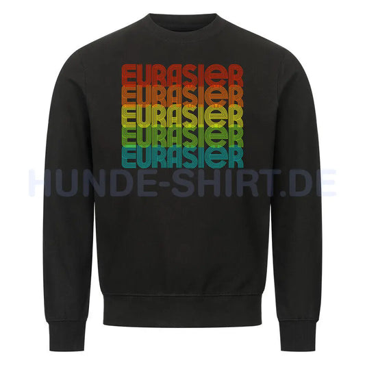 Premium Sweatshirt "Eurasier - RETRO" Schwarz – hunde-shirt.de